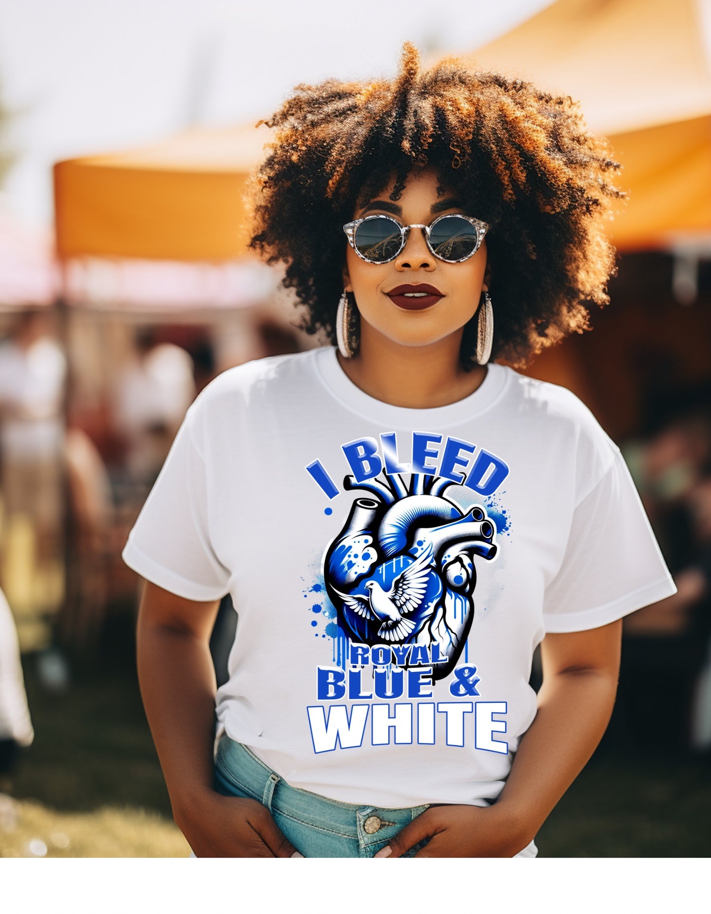 I Bleed Royal Blue & White