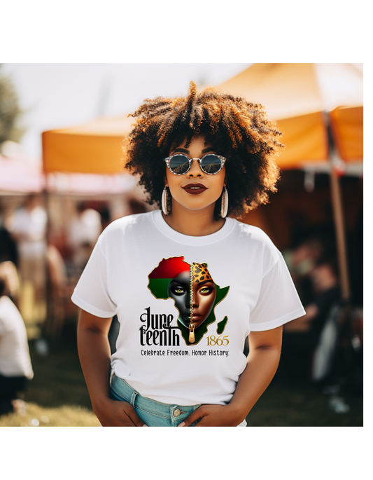 Juneteenth Split Face  T-Shirt