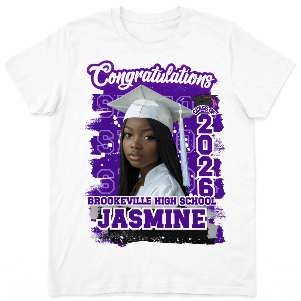 Custom Graduation Center Print t-shirts